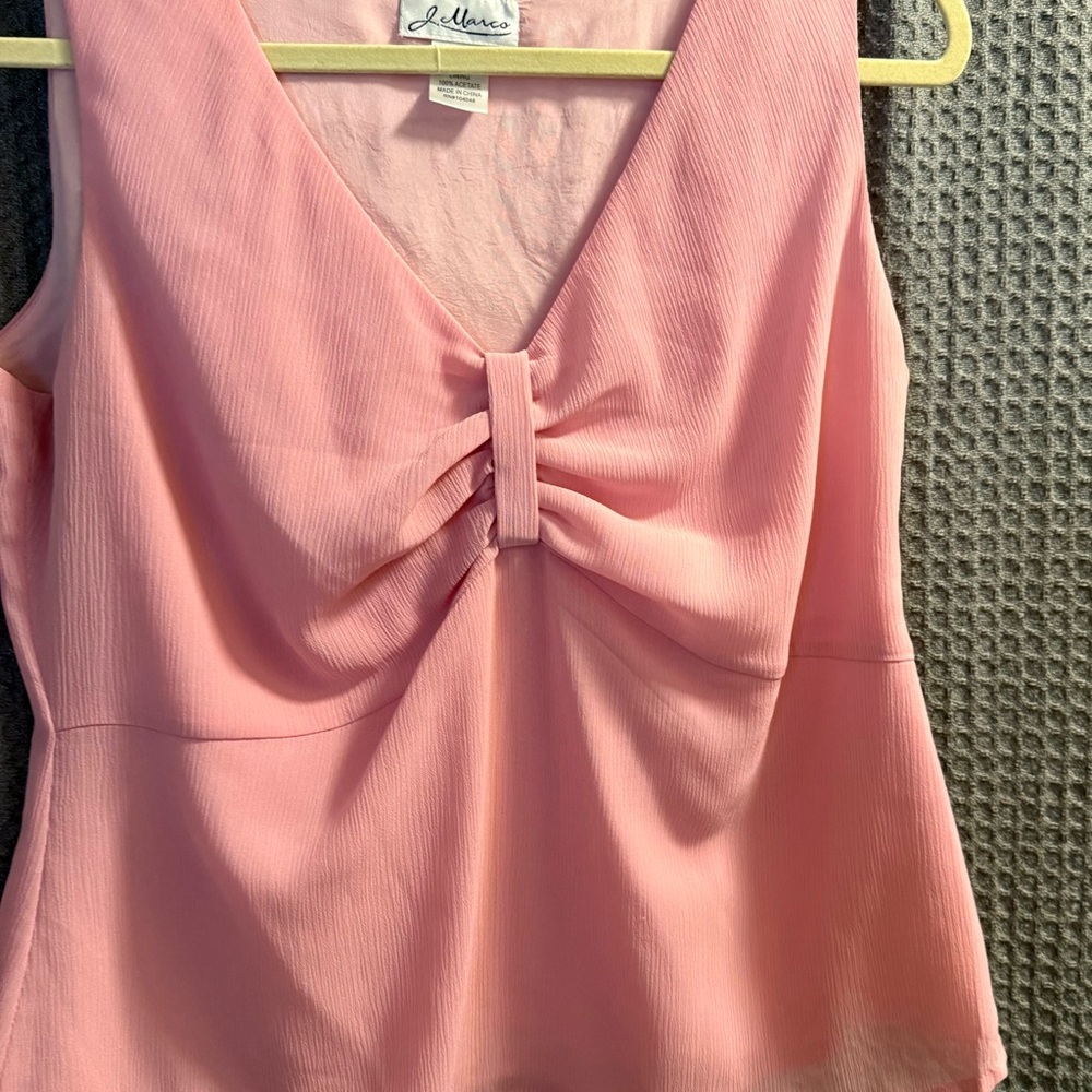 J. Marco Pink Twist-Front Camisole